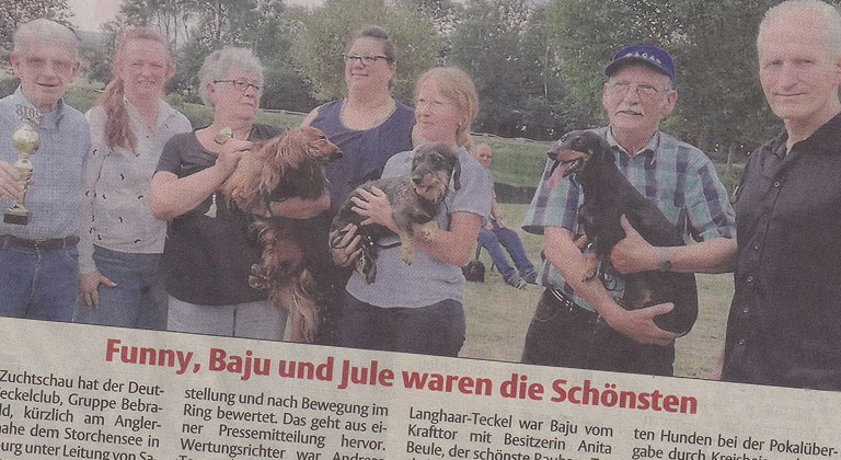 Zeitungsartikel der HNA zur Zuchtschau 2018
